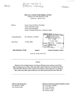 corrigendum - Special Court for Sierra Leone