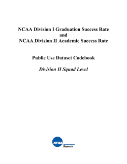 NCAA Division I Graduation Success Rate and NCAA Division II