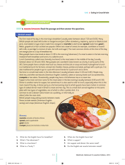 11 DID YOU KNOW...? British meals - In English