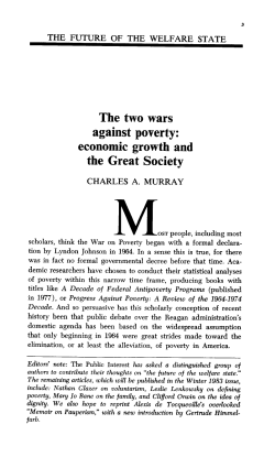 The two wars against poverty: economic growth and the Great Society