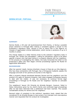 serena wylde - portugal - Fair Trials International