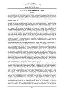 Extract from Hansard [ASSEMBLY &mdash; Thursday, 17 May 2012
