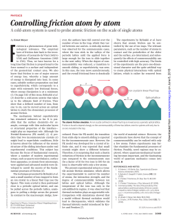 Controlling friction atom by atom