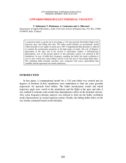 Upwards Fired Bullet Terminal Velocity