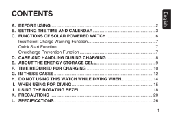 CONTENTS - CITIZEN WATCH Global Network