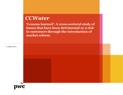 CCWater: Lessons learned - Consumer Council for Water