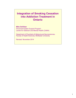 Integration of Smoking Cessation into Addiction