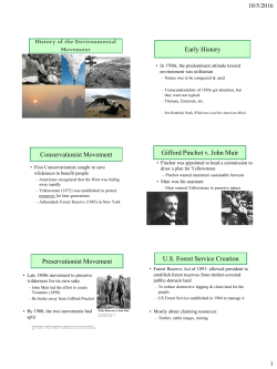 History of Environmental Policy - Department of Political Science