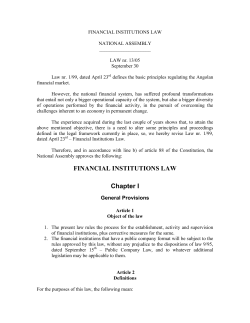 FINANCIAL INSTITUTIONS LAW
