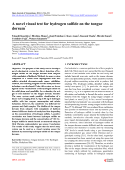 A novel visual test for hydrogen sulfide on the tongue dorsum