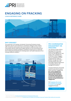 ENGAGING ON FRACKING