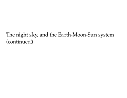 The night sky, and the Earth-Moon