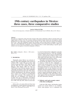 19th century earthquakes in Mexico