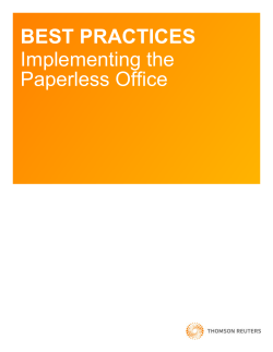 Best Practices: Implementing the Paperless Office