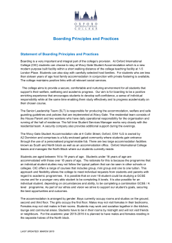 Boarding Principles and Practices