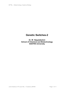 Genetic Switches-2