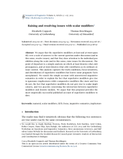 Raising and resolving issues with scalar modifiers