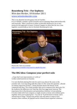 Rosenberg Trio &ndash; For Sephora Wim den Herder, 18 October 2011