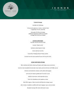 Cocktail Package Includes the following: 3 house wine glasses or