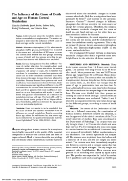 The influence of the cause of death and age on human