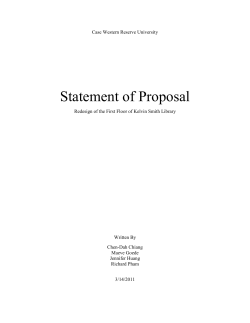 Statement of Proposal - Kelvin Smith Library