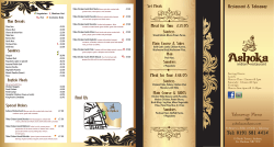 Takeaway Menu - Ashoka Indian Restaurant