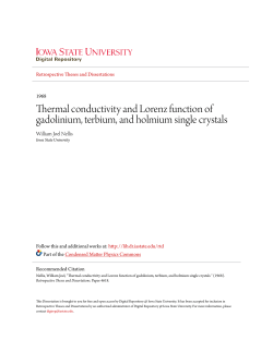 Thermal conductivity and Lorenz function of gadolinium, terbium