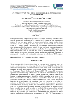 an introduction to a homogeneous charge compression ignition