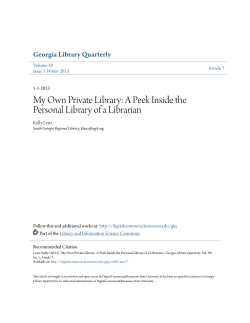 My Own Private Library - Digital Commons @ Kennesaw State