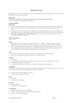 JPAM Style Guide - Wiley Online Library