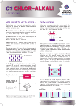 C1 - Electrolysis