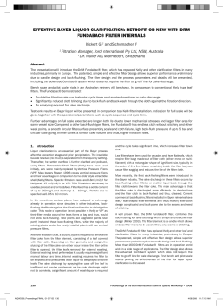 effective bayer liquor clarification: retrofit or new with drm fundabac