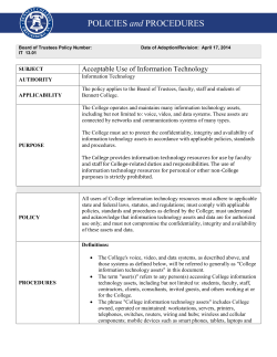 Acceptable Use of Information Technology Policy
