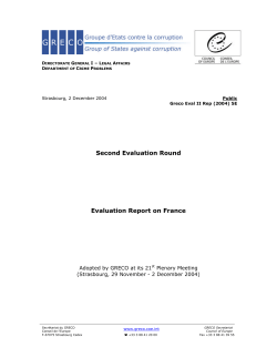 Second Evaluation Round Evaluation Report on France