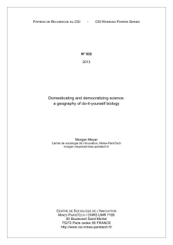 domesticating and democratizing science: a geography of do