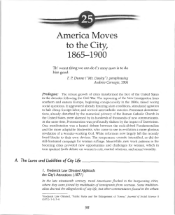 America Moves to the City 1865-1900