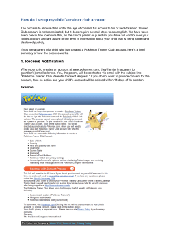 How do I setup my child`s trainer club account