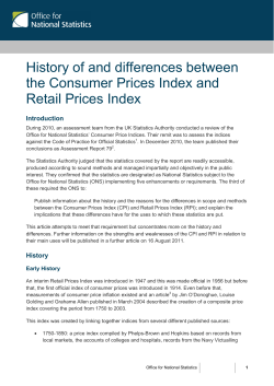 History of and differences between the Consumer Prices Index and