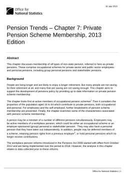 Pension Trends - Office for National Statistics