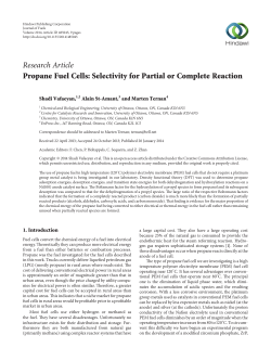 Propane Fuel Cells: Selectivity for Partial or Complete Reaction