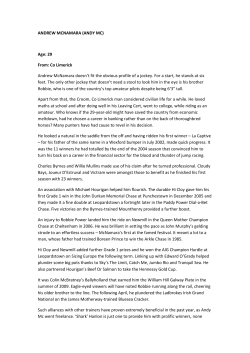 ANDREW MCNAMARA (ANDY MC) Age: 29 From: Co Limerick