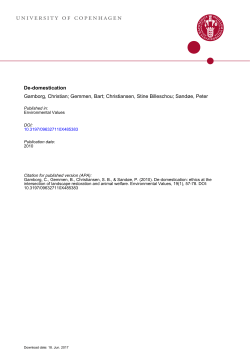 De-Domestication