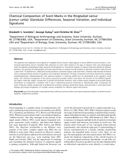 Chemical Composition of Scent Marks in the