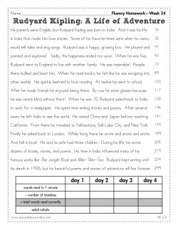 Rudyard Kipling: A Life of Adventure