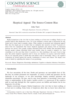 Skeptical appeal: the source-content bias