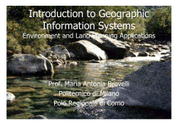 Introduction to Geographic Information Systems