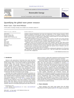 Quantifying the global wave power resource