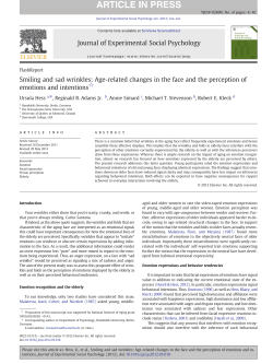 Smiling and sad wrinkles: Age-related changes in the face and the