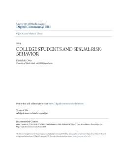 college students and sexual risk behavior