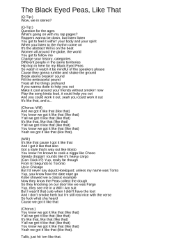 The Black Eyed Peas, Like That